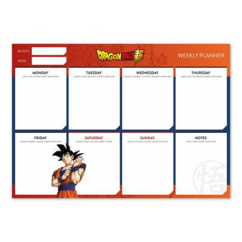 Stolový týždenný plánovač Dragon Ball Super