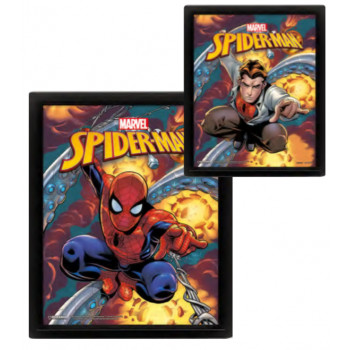 Holografický plagát Spiderman s rámom