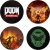 Súprava prémiových podložiek pod poháre Doom: Eternal (4 ks)