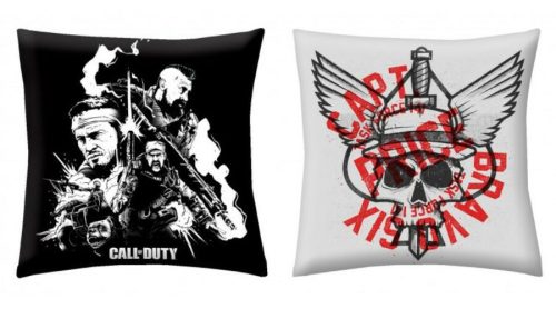 Call of Duty čierno-biely dekoračný vankúš