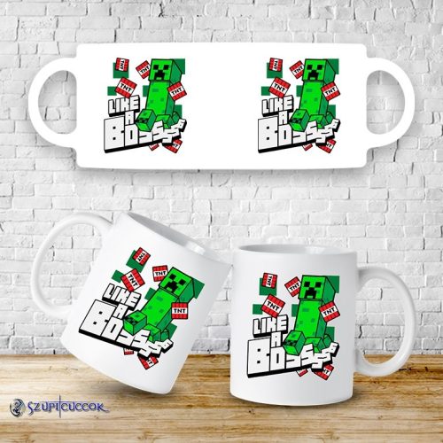 Minecraft – Like a Boss – Creeper hrnček