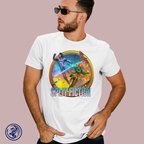 Split Fiction okrúhle logo, pánske tričko