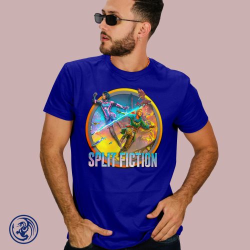 Split Fiction okrúhle logo, pánske tričko