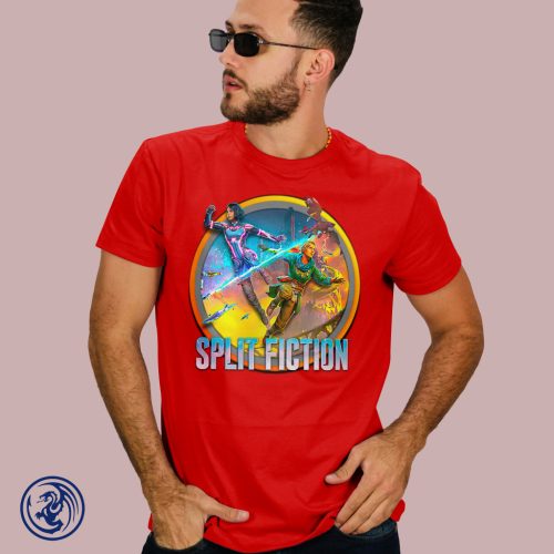 Split Fiction okrúhle logo, pánske tričko