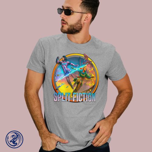 Split Fiction okrúhle logo, pánske tričko
