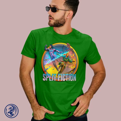 Split Fiction okrúhle logo, pánske tričko