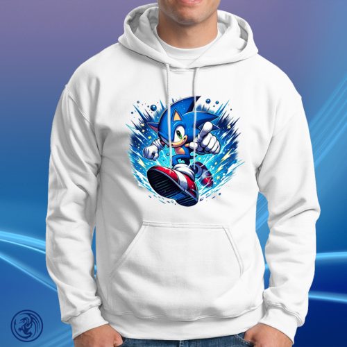 Sonic, unisex mikina s kapucňou