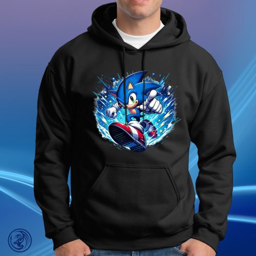 Sonic, unisex mikina s kapucňou