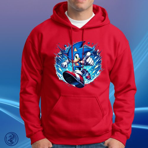 Sonic, unisex mikina s kapucňou