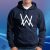 Alan Walker logo, unisex mikina s kapucňou