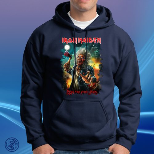 Iron Maiden - Run For Your Lives, unisex mikina s kapucňou
