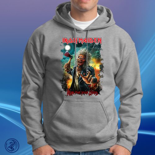 Iron Maiden - Run For Your Lives, unisex mikina s kapucňou