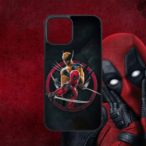 Deadpool a Wolverine Okrúhle logo - iPhone obal 