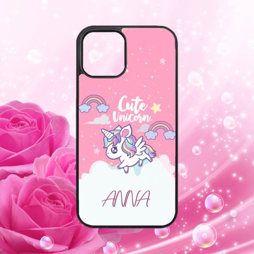 "S vlastným menom - Štýlové baby - Kawaii jednorožec - iPhone obal 