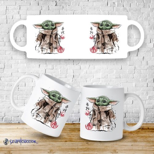Hrnček The Mandalorian Baby Yoda (Grogu) maľba