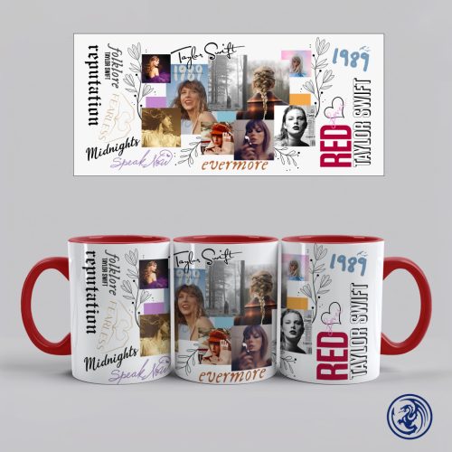 Hrnček Taylor Swift Albumy (Červený)