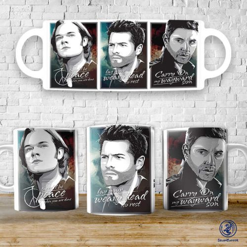 Hrnček Supernatural Sam, Castiel, Dean