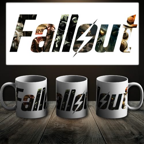 Hrnček Fallout farebné logo