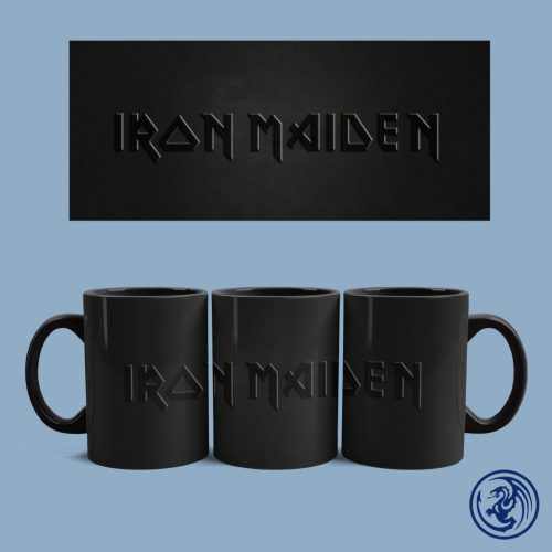 Hrnček Iron Maiden Black logo (Čierny)