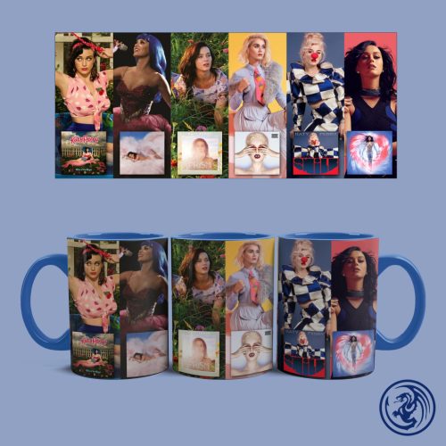 Hrnček Katy Perry - Albumy (Modrý)