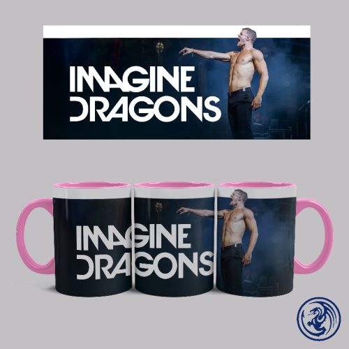 Hrnček Imagine Dragons - Dan Reynolds (Ružový)