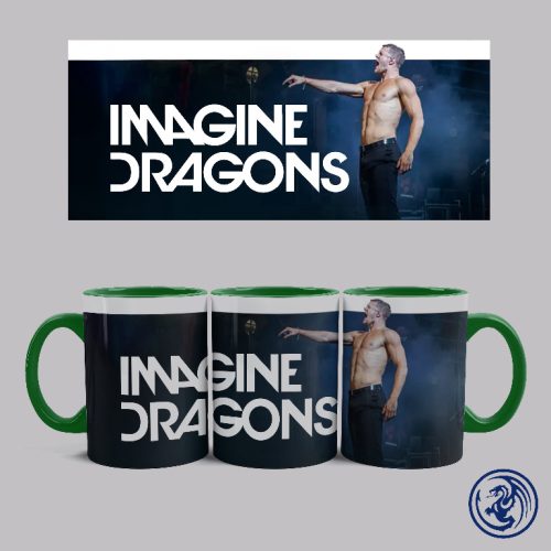 Hrnček Imagine Dragons - Dan Reynolds (Zelený)