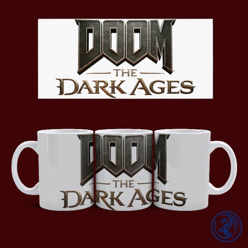 Hrnček Doom - The Dark Ages logo (Biely)