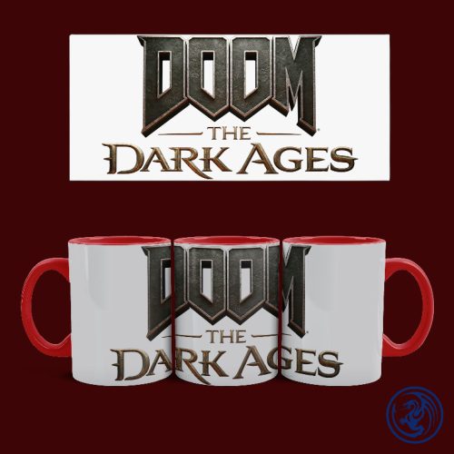 Hrnček Doom - The Dark Ages logo (Červený)