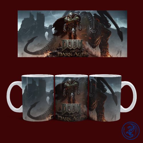 Hrnček Doom - The Dark Ages - Doomslayer (Biely)