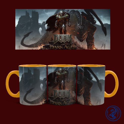 Hrnček Doom - The Dark Ages - Doomslayer (Oranžový)
