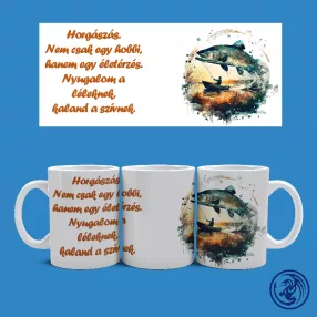 Hrnček Rybárčenie, nielen hobby (Biely)
