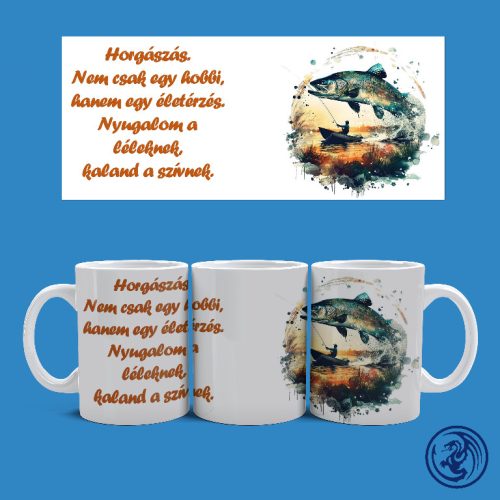 Hrnček Rybárčenie, nielen hobby (Biely)