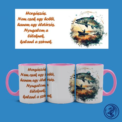 Hrnček Rybárčenie, nielen hobby (Ružový)