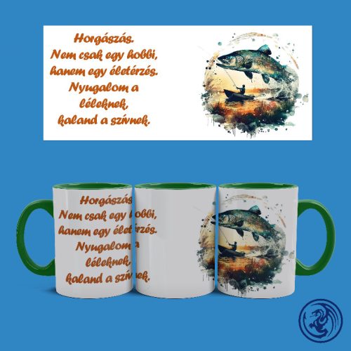 Hrnček Rybárčenie, nielen hobby (Zelený)