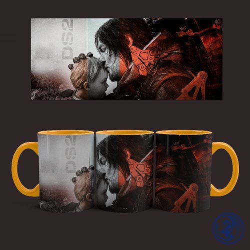 Hrnček Death Stranding - Sam a BB (Oranžový)