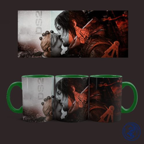 Hrnček Death Stranding - Sam a BB (Zelený)
