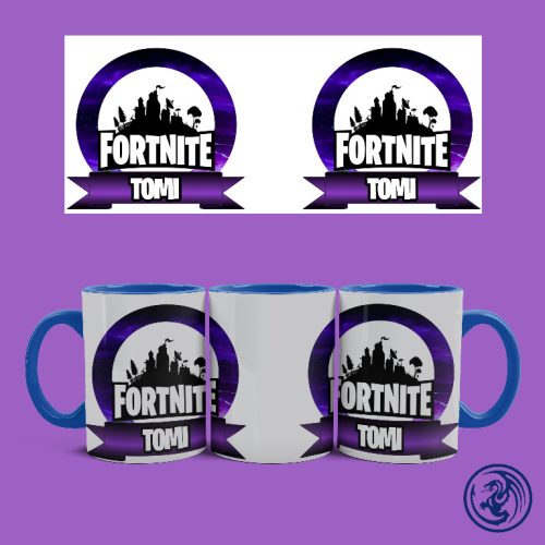 Hrnček Fortnite logo (Modrý)