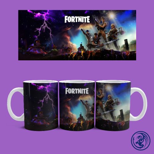 Hrnček Fortnite postavy (Biely)