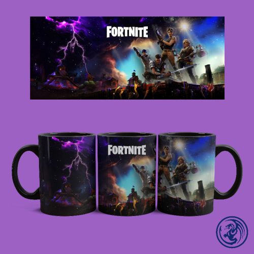Hrnček Fortnite postavy (Čierny)