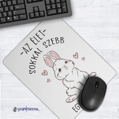 Život je oveľa krajší so zajačikom flexibilná podložka pod myš