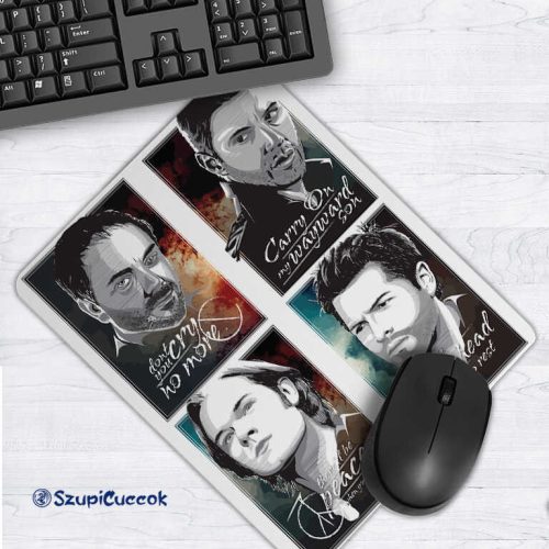 Supernatural Sam, Castiel, Dean, Crowley flexibilná podložka pod myš