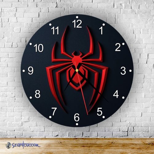 Miles Morales Spider-Man okrúhle sklenené nástenné hodiny