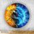 Mortal Kombat logo okrúhle sklenené nástenné hodiny