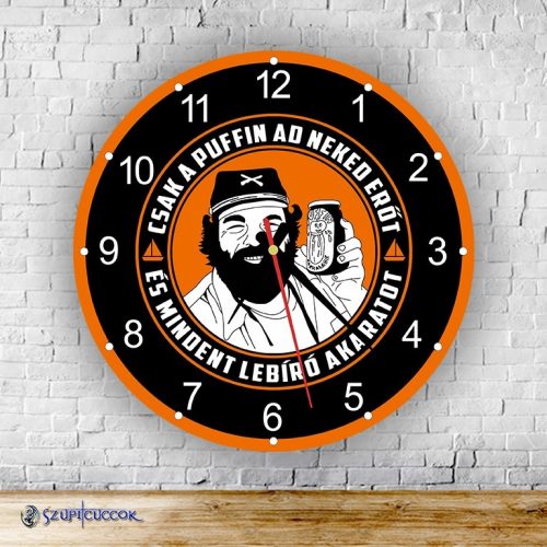 Len Puffin... okrúhle sklenené nástenné hodiny