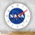 Nasa logo okrúhle sklenené nástenné hodiny