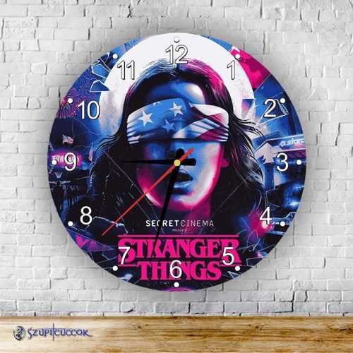 Stranger Things - 11 okrúhle sklenené nástenné hodiny