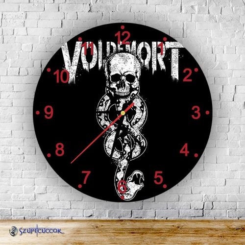 Harry Potter - Voldemort okrúhle sklenené nástenné hodiny