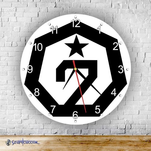 GOT7 logo okrúhle sklenené nástenné hodiny