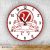 Red Velvet logo okrúhle sklenené nástenné hodiny