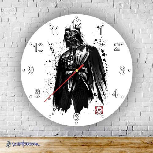 Star Wars - Darth Vader okrúhle sklenené nástenné hodiny